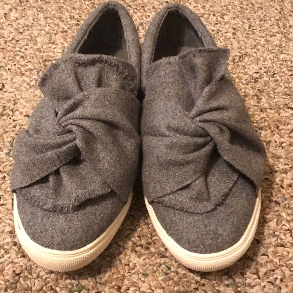 Grey slip on shoes